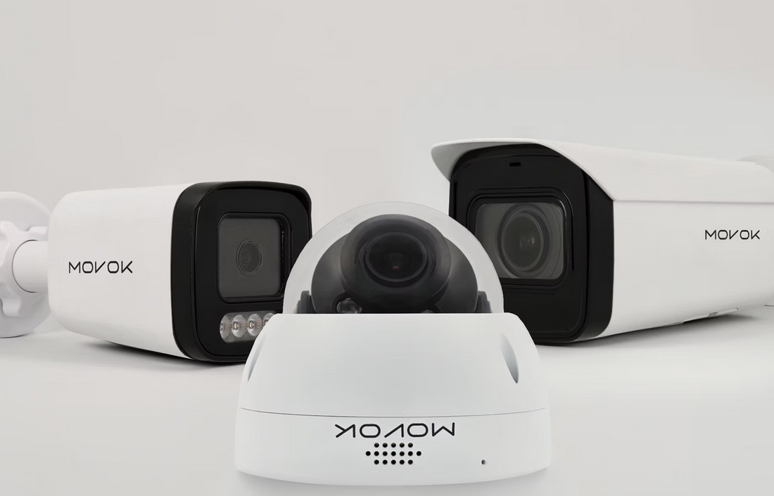 Professionellt CCTV-system med AI-kamera installerad i ett företag i Sverige