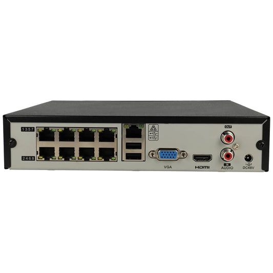 Movok VK-NVR2108-8P 8-kanals NVR med 8 PoE-portar