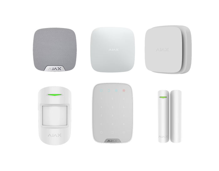 Ajax 4G Inbrottslarm med Brandskydd – Hub 2 Plus & FireProtect 2