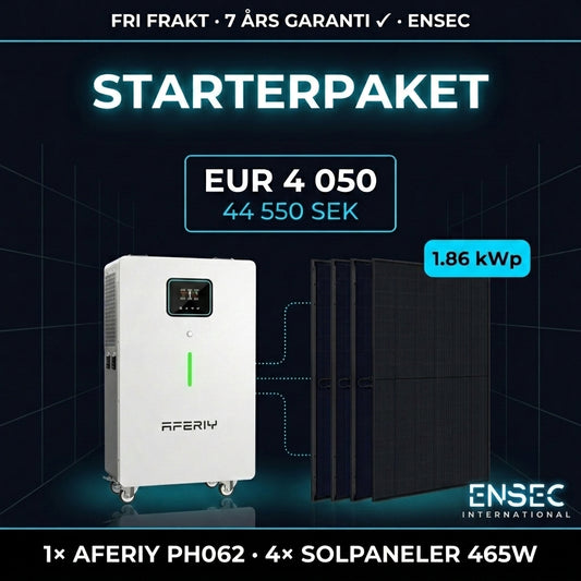 AFERIY PH062 hybrid solenergisystem 4 paneler