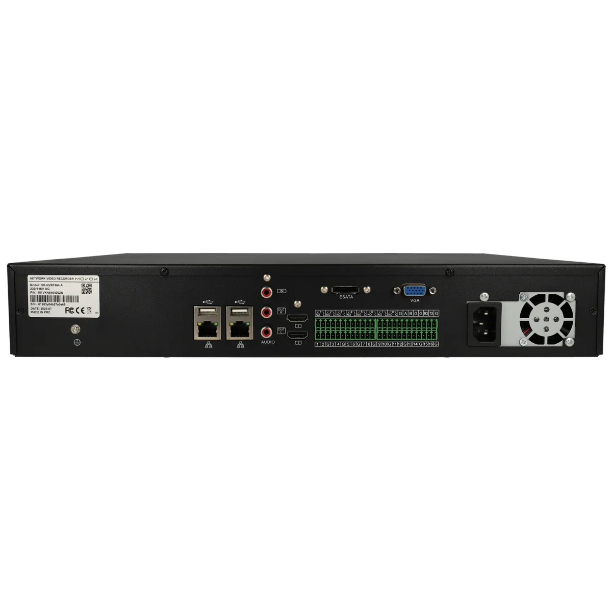IP recorder of 64 channel and 8 mpx resolution