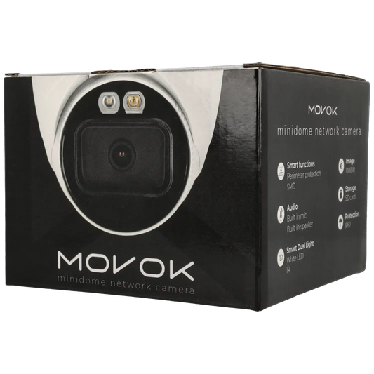 Minidome IP-kamera, 5 MP, zoomlins 2.8-12mm, Vit (Serie 2), mod. T253-ZAS-LU-TI