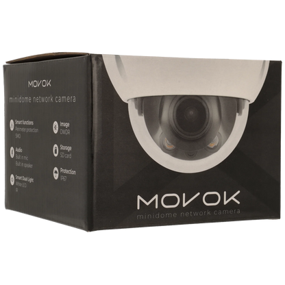 Minidome IP-kamera, 5 megapixlar, fast lins
