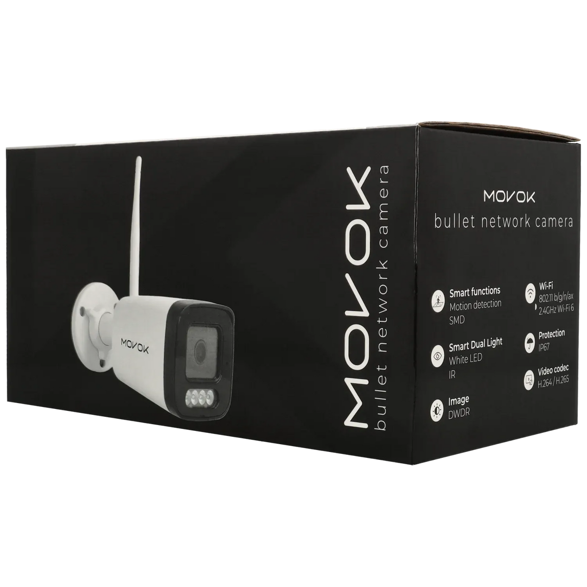 Bullet IP-kamera, 4 megapixlar, fast lins