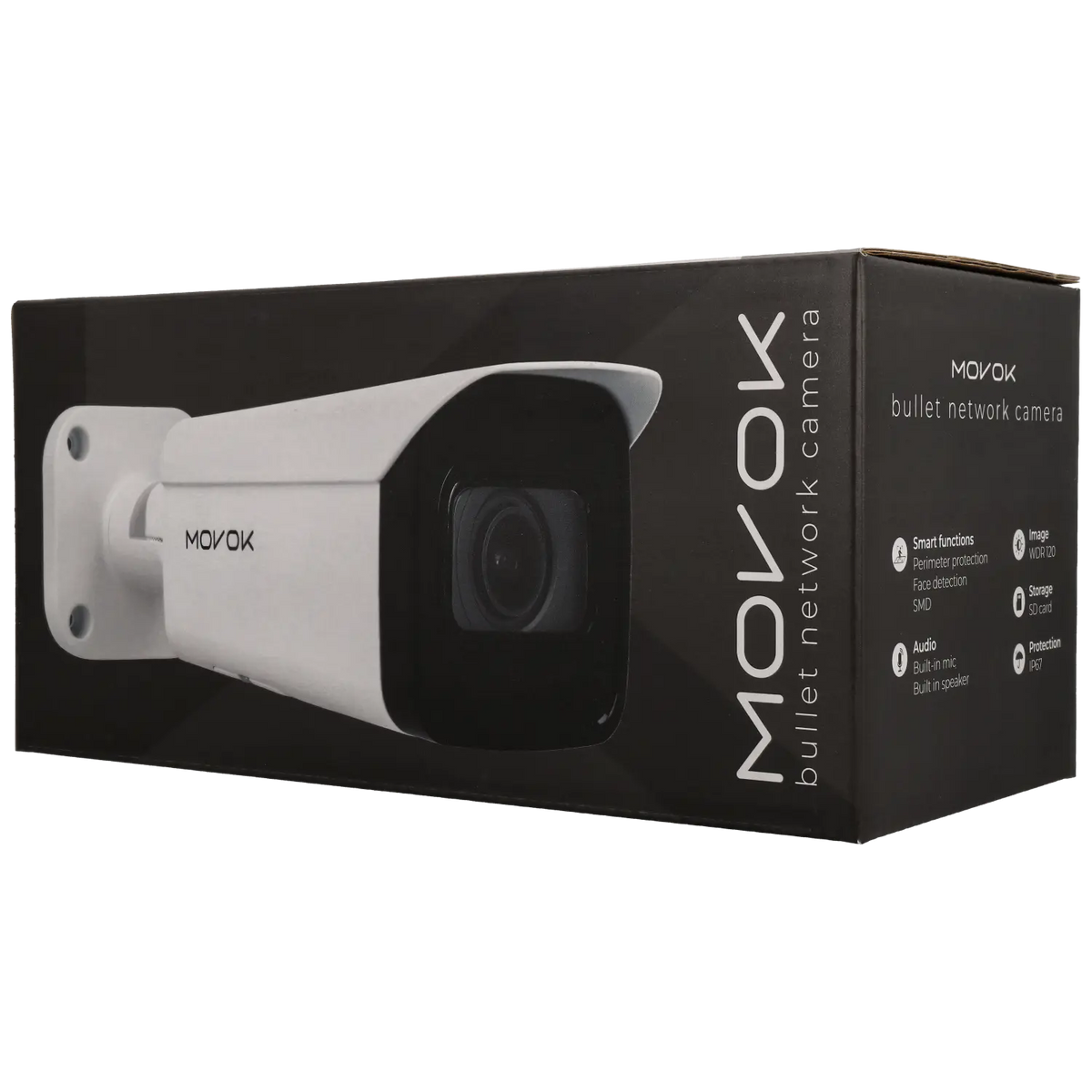 Bullet ip camera of 8 megapíxeles and optical zoom lens