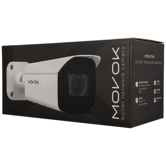 Bullet ip camera of 8 megapíxeles and optical zoom lens