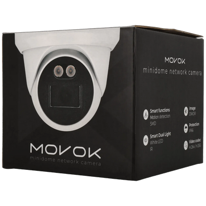 Minidome ip camera of 8 megapixels and fix lens