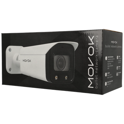 Bullet ip camera of 8 megapixels and optical zoom lens