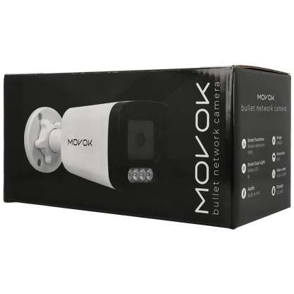 Bullet IP-kamera, 8 megapixlar, fast lins